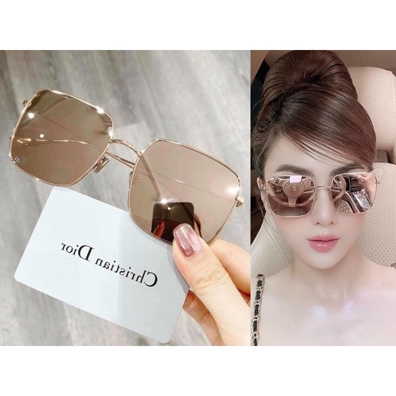 Kính Hiệu Vuông Dio Đen Tráng Gương Bạc Hồng Nây Tây Hot
