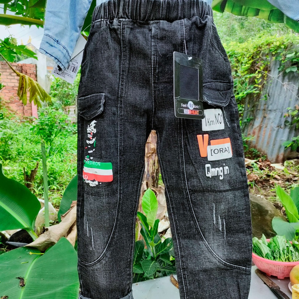 Quần Jean Bò Dài Bé Trai 18-24Kg 🔥🔥HÀNG QUẢNG CHÂU🔥🔥FREESHIP🐝SIÊU RẺ.Bò mềm