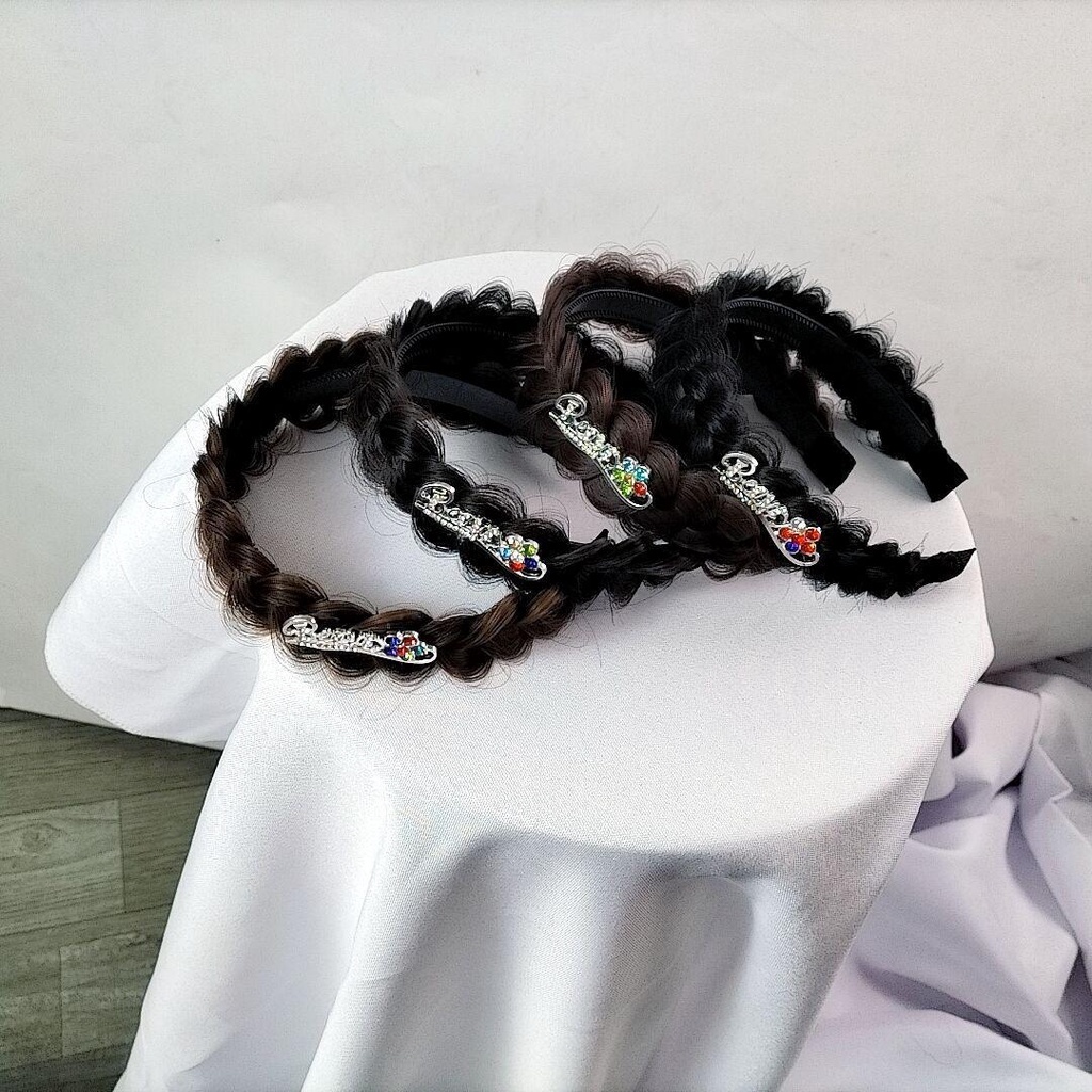 Băng Đô Cài Tóc Handmade Dễ Thương Cho Nữ|Bộ Tóc Giả / Băng Đô Cài Tóc Giả In Chữ Thời Trang