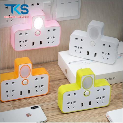 Ổ điện chữ t kèm đèn ngủ thông minh