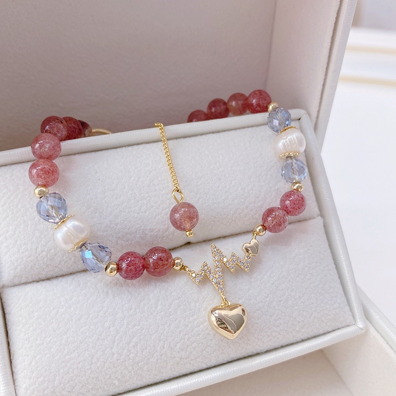 Vòng đeo tay RINHOO đính đá ngọc trai giả thời trang dành cho nữ