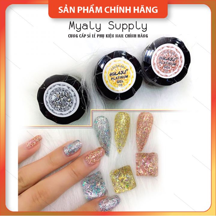 Gel Nhũ Nail Siêu Sáng, Gel Nhũ Viền Đặc Huaxi Platinum