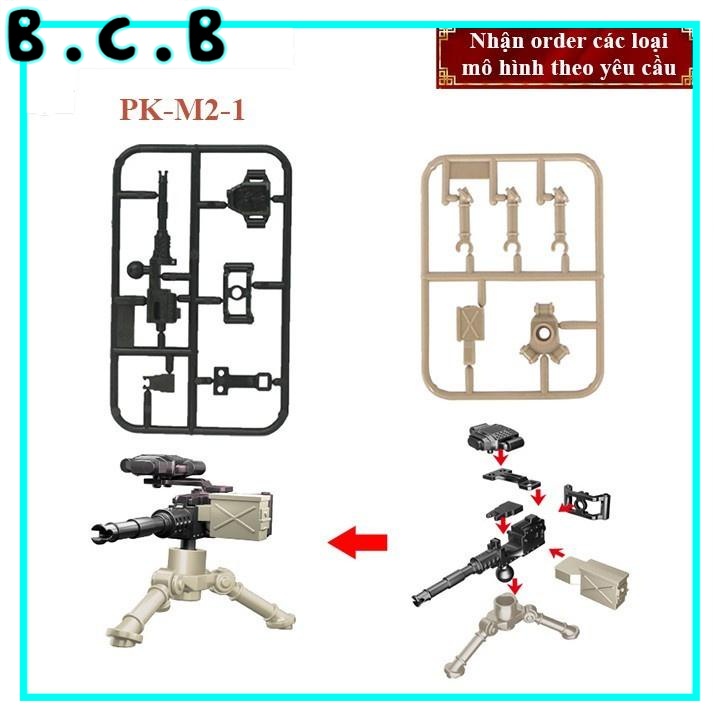 Vũ khí súng -Phụ kiện MOC Army - Đồ chơi lắp ráp minifig và non-lego mô hình sáng tạo trang trí quân đội- PK-M2-1