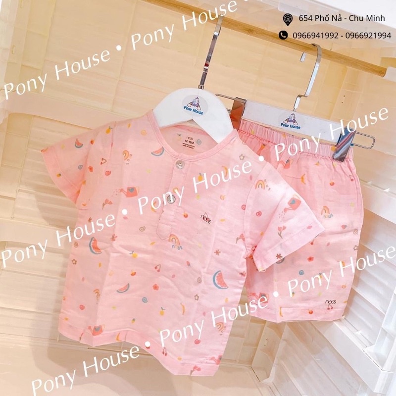 Bộ NOUS xô cài thẳng/ Bộ Nous xô cổ trụ cho bé trai bé gái 6 tháng đến 24 tháng chất mềm mát, nhiều màu sắc.