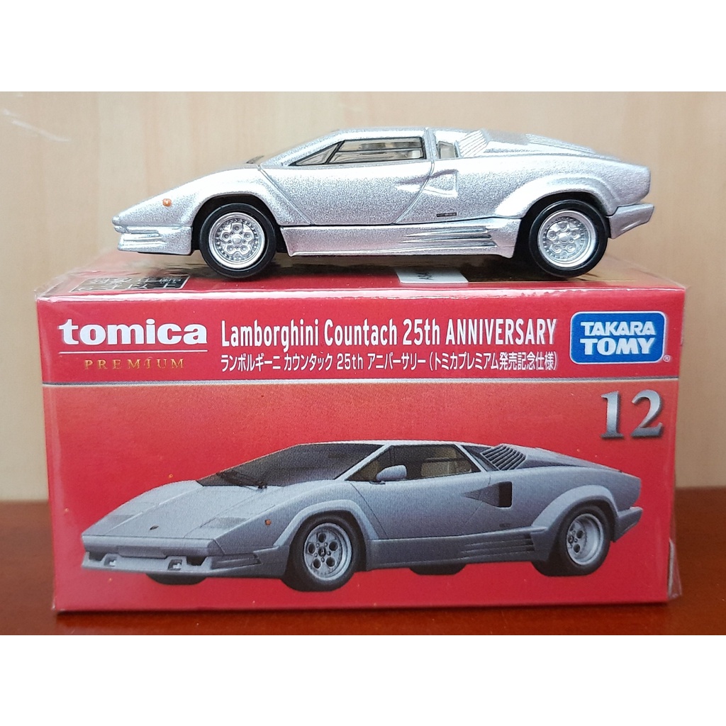 Xe mô hình Tomica Premium LAMBORGHINI Countach 25th Anniversary - Có hộp, nguyên seal - Hàng chính hãng, tem Lamborghini