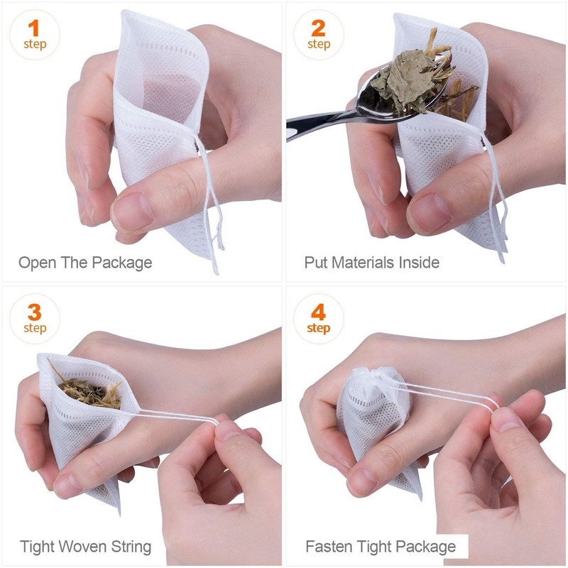 Set 100 Túi Lọc Trà Dây Rút Tiện Dụng