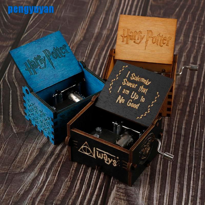 VN Hộp Nhạc Bằng Gỗ Hình Đồng Hồ Trong Phim Harry Potter