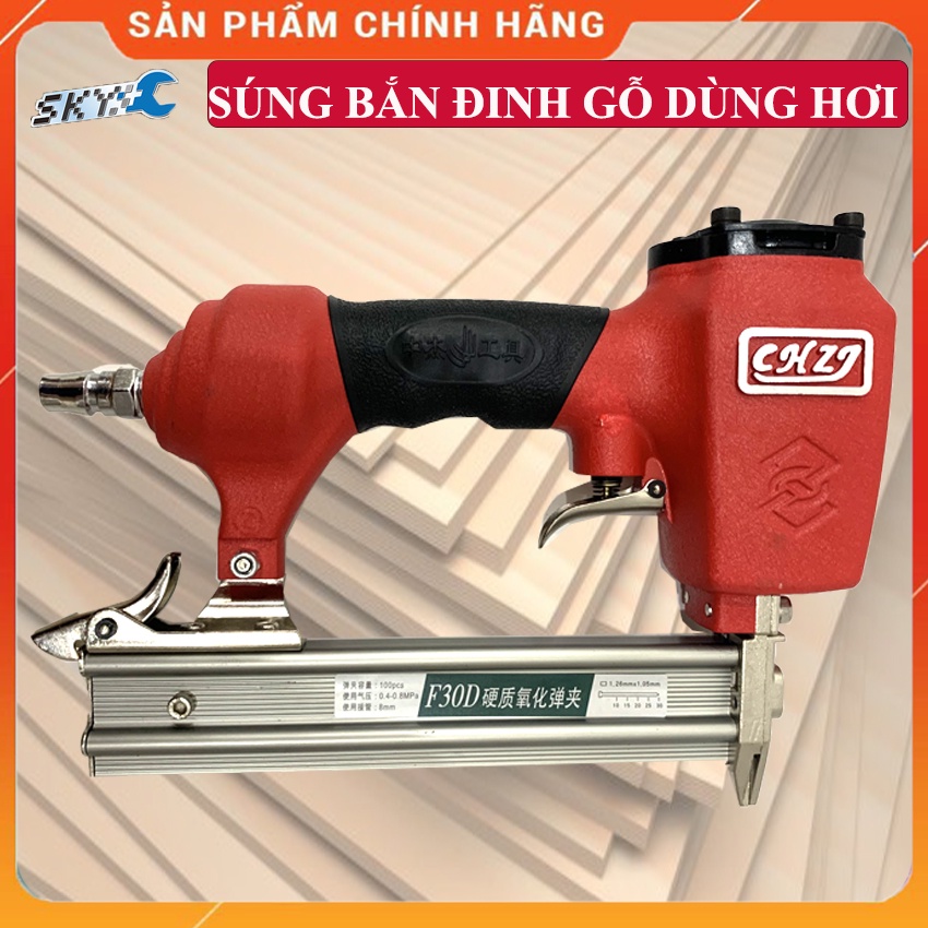 Súng bắn đinh gỗ dùng hơi CHZJ- F30, máy bắn ghim thẳng