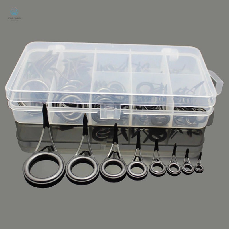 Set 75 khoen cần câu cá bằng thép không gỉ tiện dụng