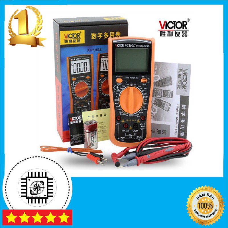 (RẺ VÔ ĐỊCH+TẶNG cặp que đo) Đồng hồ DMM VICTOR VC 890C+