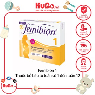 Femibion số 1 vitamin bầu từ 0 đến 12 tuần