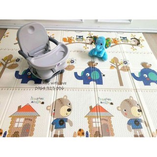 Thảm xốp XPE phủ silicon 2 mặt cao cấp [LOẠI DÀY NHẤT] m8x2m cho bé chơi thoải mái gấp gọn