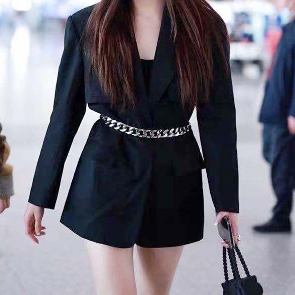 Thắt Lưng Dây Xích Mỏng Co Giãn Phối Khóa Kim Loại Phong Cách Vintage|Thắt Lưng Dây Xích Kim Loại Nhiều Màu Sắc Thời Trang Cho Nữ