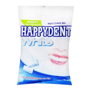 Kẹo Cao Su Happydent White bạc hà 112g