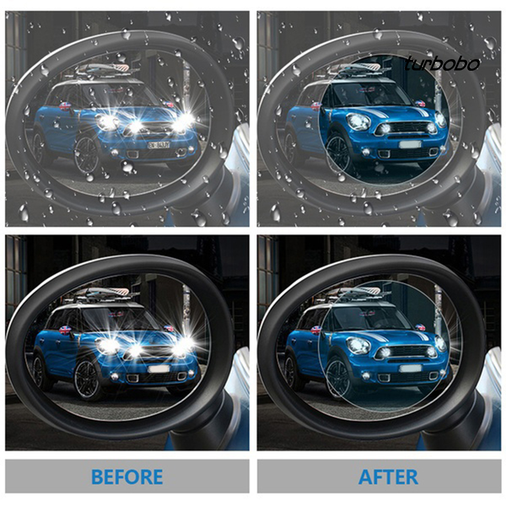 Bộ 2 Miếng Phim Dán Bảo Vệ Kính Chiếu Hậu Xe Hơi Chống Sương Mù / Nước Mưa Tiện Dụng