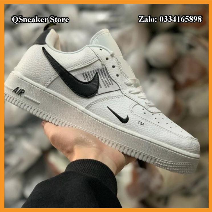 Giày Sneaker Af1 Utility Trắng Sọc Đen Fullbox