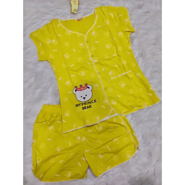 Bộ pijama tay ngắn quần đùi thun cotton xịn sale