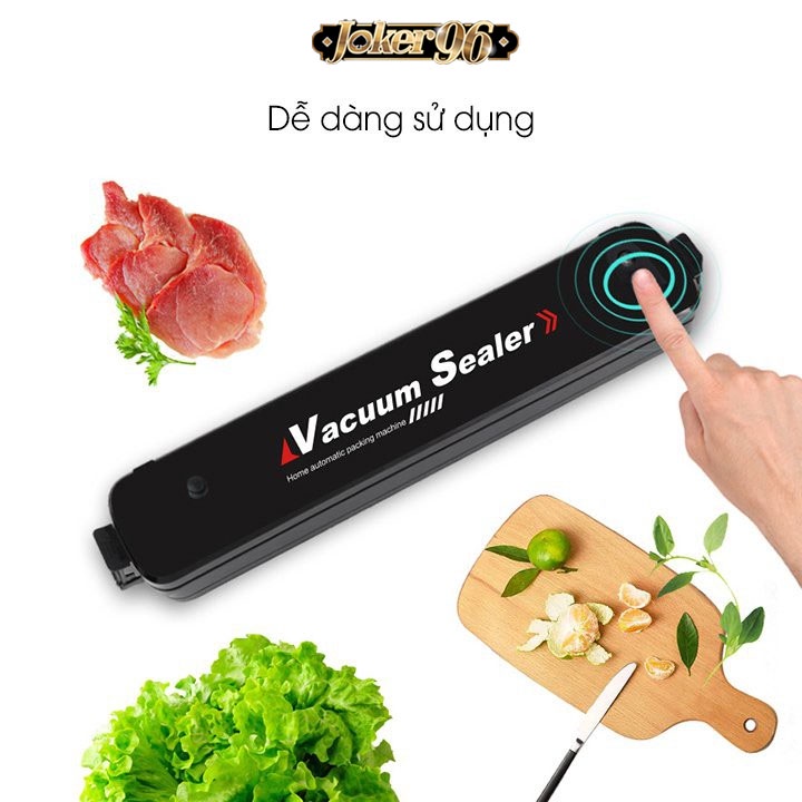 Máy Hút Chân Không Bảo Quản Thực Phẩm Vacuum Sealer, Tặng Kèm 10 Túi Hút