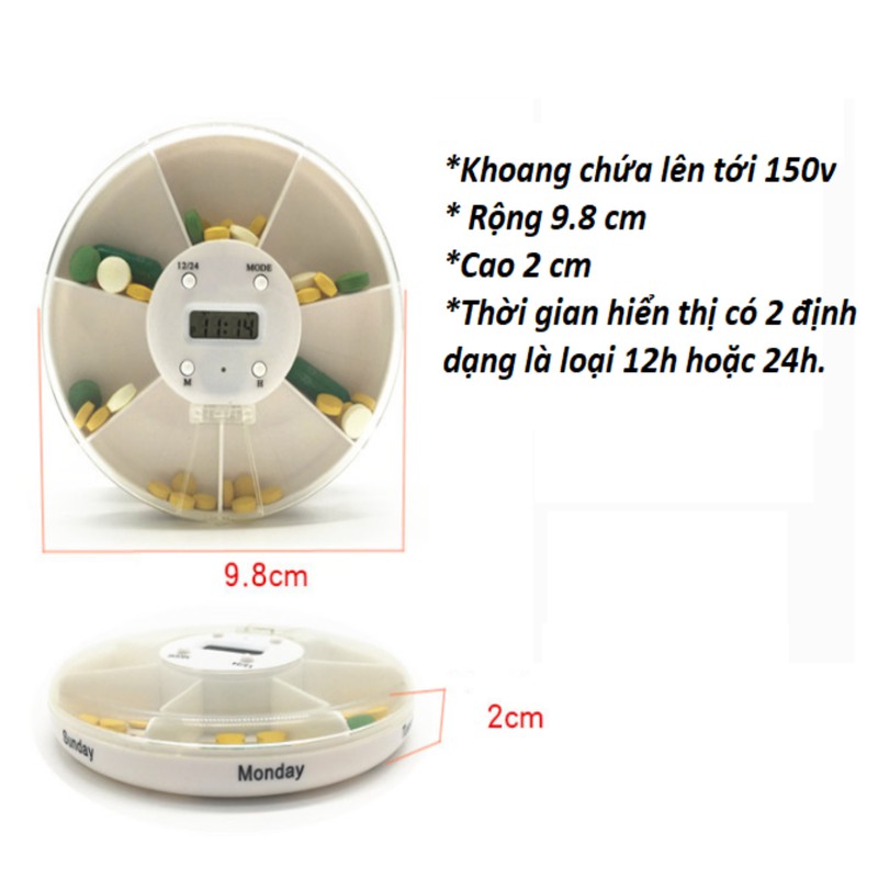 Hộp Đựng thuốc Hẹn Giờ Pillpack cho người hay quên - Home and Garden