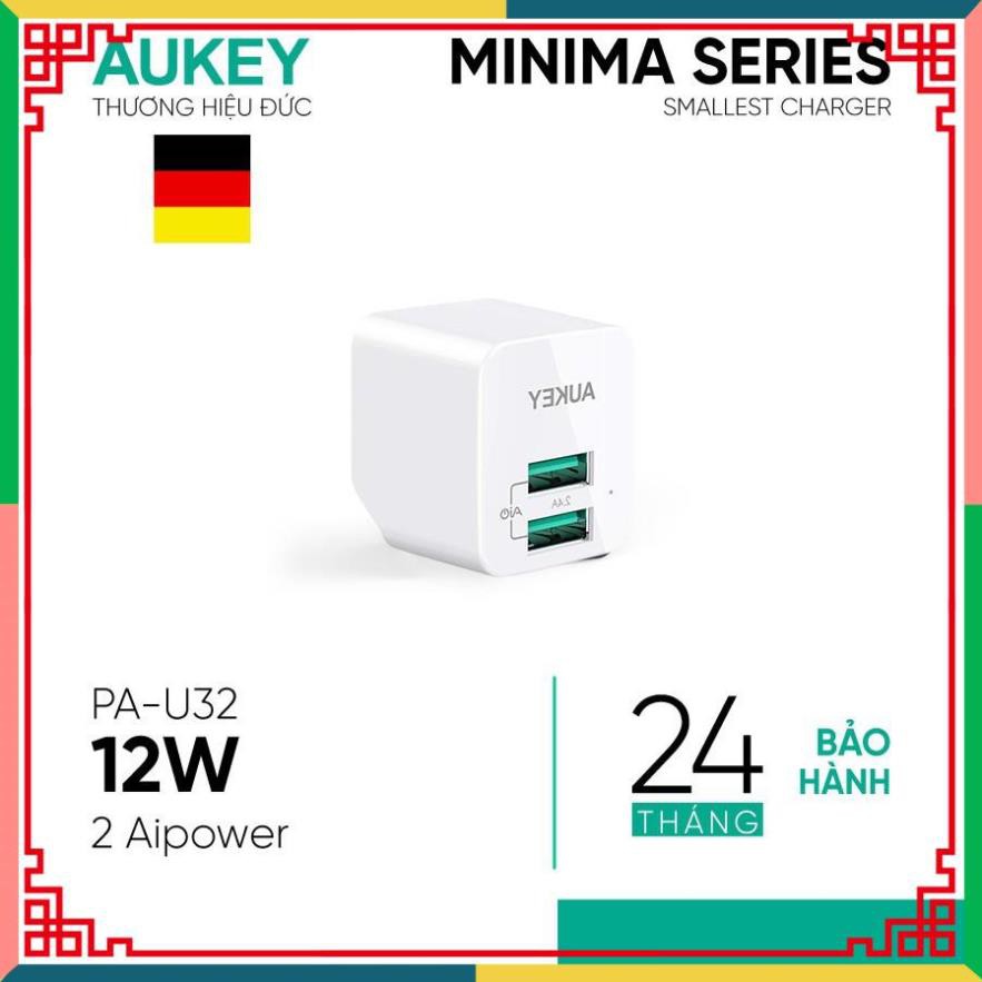 [CC2016]  Combo Sạc iPhone AUKEY Sạc 10.000 mAh PB-N73,Cốc 12W PA-U32,Cáp Sạc Lighting MFi CB-BAL3