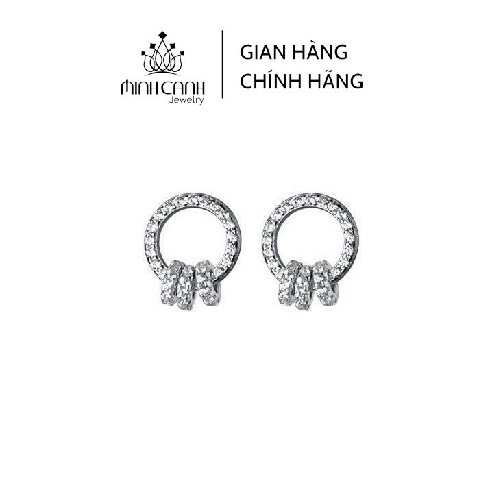 Khuyên Tai Bạc Nữ Vòng Tròn Lồng Nhau - Minh Canh Jewelry