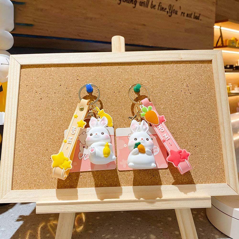 Móc Khóa Nhựa PVC Hình Thỏ Gạo Thời Trang Cho Nữ