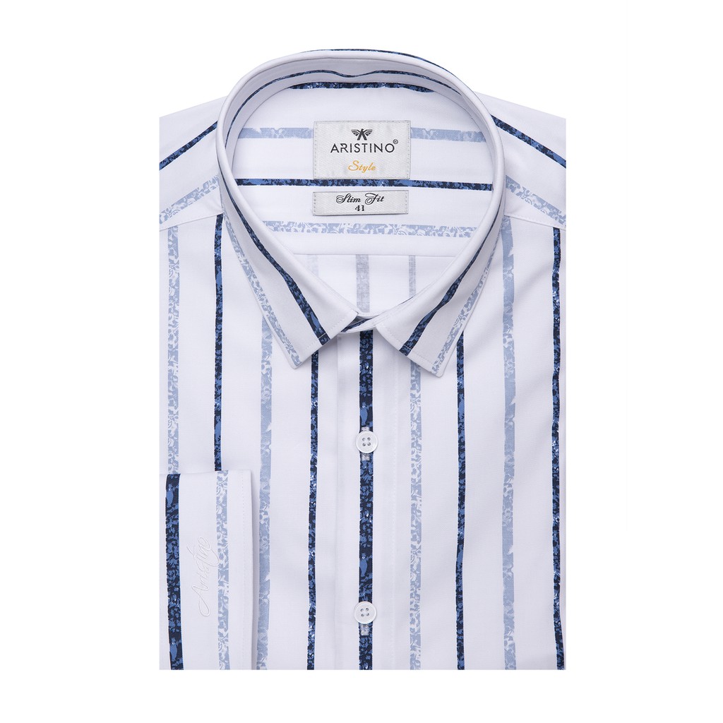 Áo sơ mi dài tay cho nam ARISTINO họa tiết in kẻ sọc tinh tế, lịch lãm, chất liệu Modal thoáng khí - ALS16801