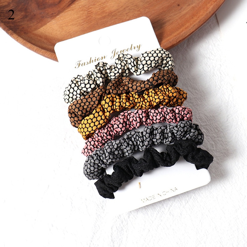 1 Set Scrunchies Hair Ring Candy Color Hair Ties Rope Autumn Winter Women Ponytail Hair Accessories Girls Hairbands