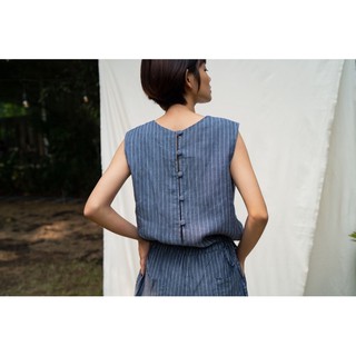 Áo liền quần linen Làm Vườn