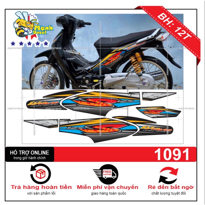 Tem xe wave S 125 thái