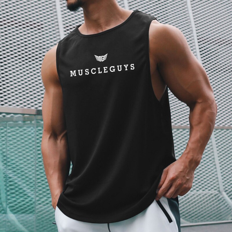 Áo Thun Thể Thao Sát Nách Dáng Rộng Phối Lưới Mềm Mại Thoáng Khí Thời Trang Mùa Hè Cho Nam