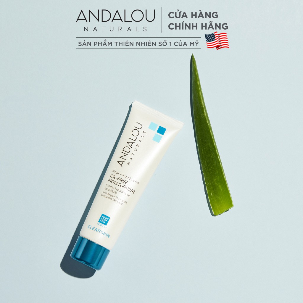 Kem Dưỡng Ẩm Cho Da Dầu Andalou Naturals Clear Skin Acai + Kombucha Oil-Free Moisturizer 62ml