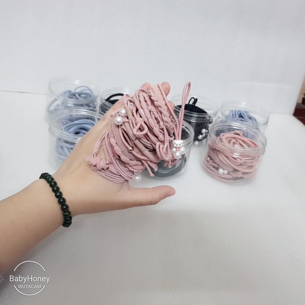 Dây chun buộc tóc - Hộp 25 chi tiết