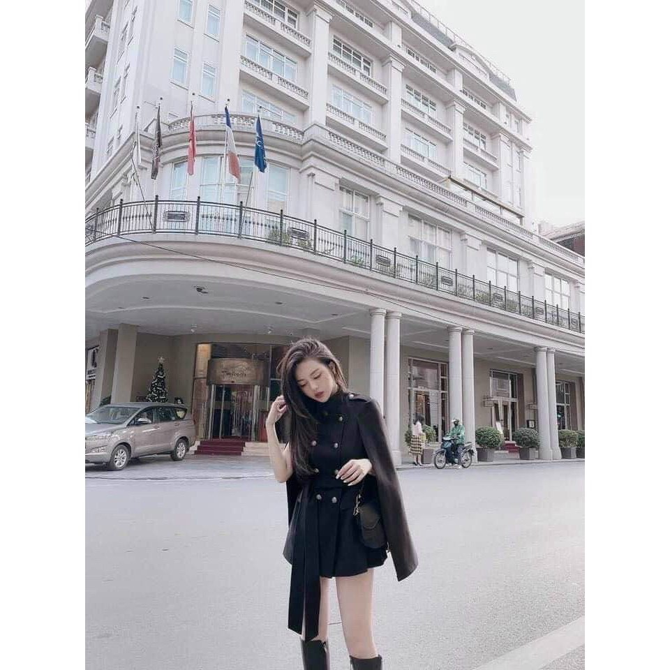 Áo len dạ VNXK dáng trùm mông