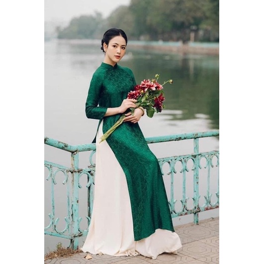 Áo dài gấm trơn nhiều màu, chất gấm mềm, giá sale siêu sốc