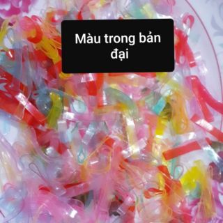  (25gam) 1 túi thun cột tóc đại (màu/trong/đen)
