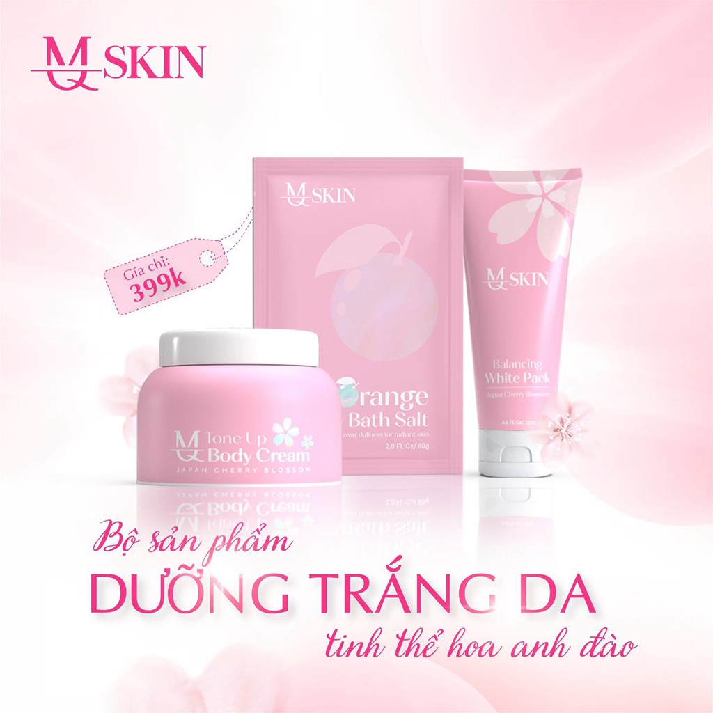 Bộ sản phẩm dưỡng da Body Mqskin Hoa anh đào