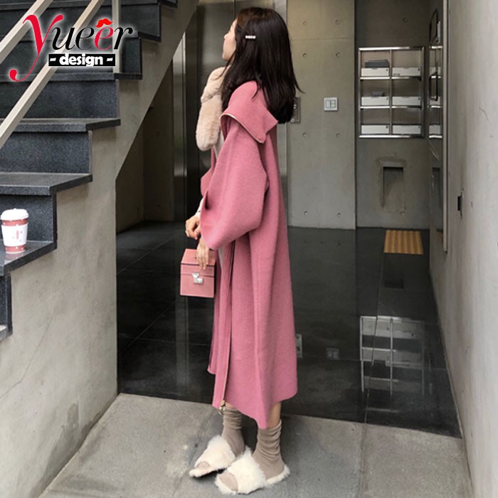 Đầm Len Dệt Kim Phong Cách Hàn Quốc Cho Nữ