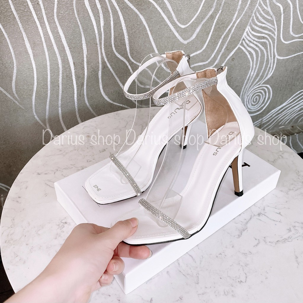 Giày SANDAL quai ngang đính đá - TB403