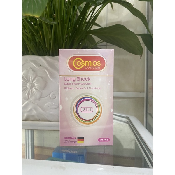 Bao cao su Cosmos 3 in 1 - siêu mỏng, có gân gai, ôm sát gel bôi trơn, hương thơm quyến rũ