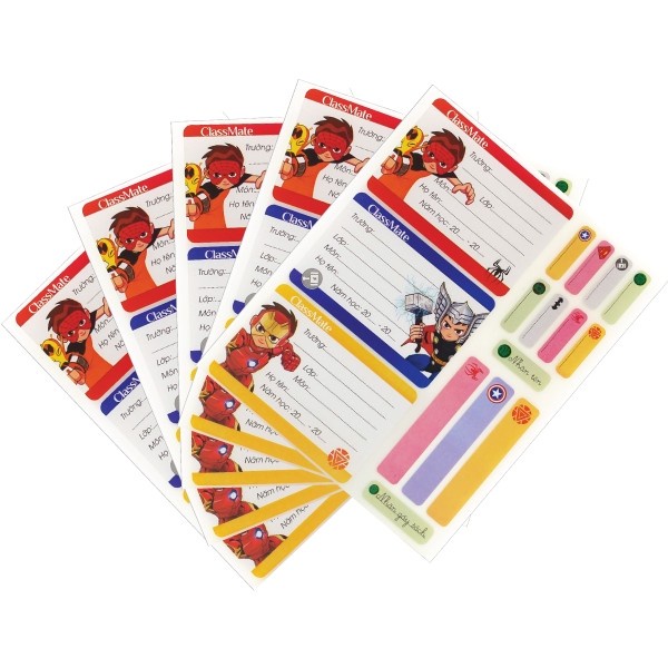 Tập 15 nhãn vở ClassMate Princess/PETS - Kèm nhãn gáy, nhãn tên