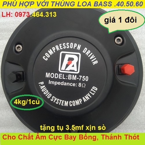 Loa treble PA 750, củ treble 750, trép kèn 750 hàng chất lượng - Giá 1 Đôi