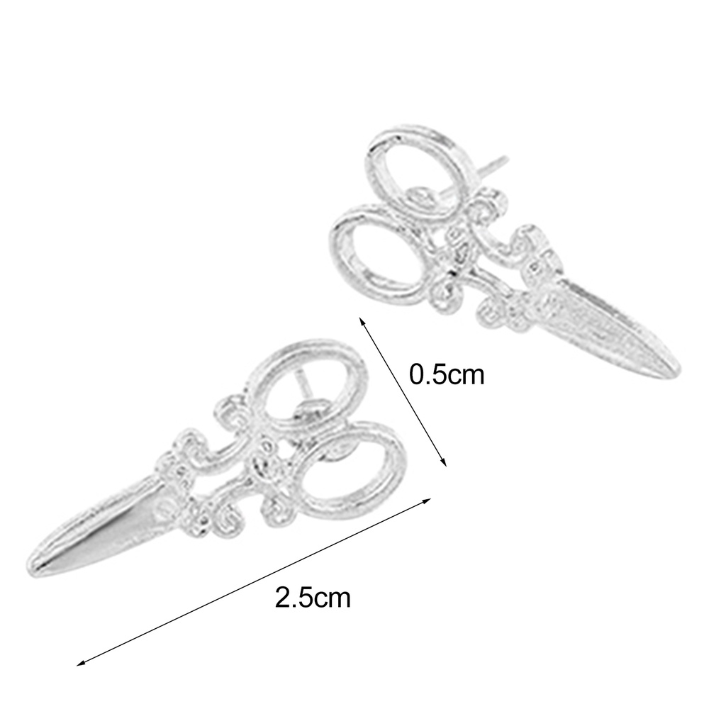 Bông Tai Hợp Kim Hình Cây Kéo Độc Đáo