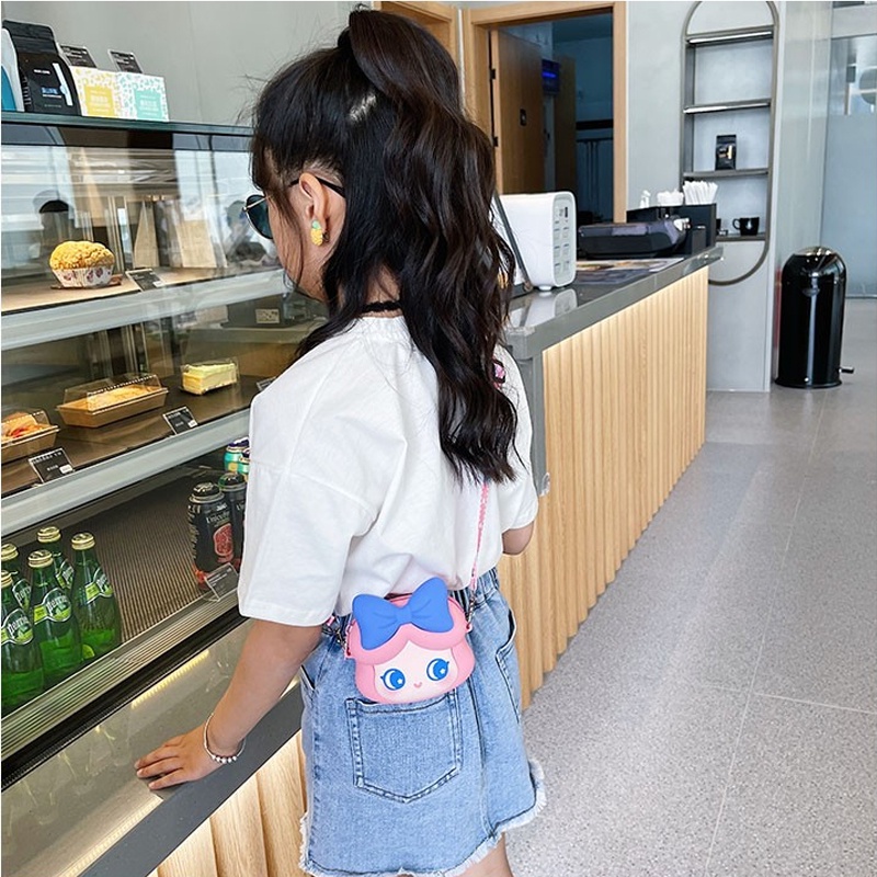 [SIZE MINI] Túi đeo chéo mini chất liệu silicon cho bé dễ thương phong cách Hàn Quốc