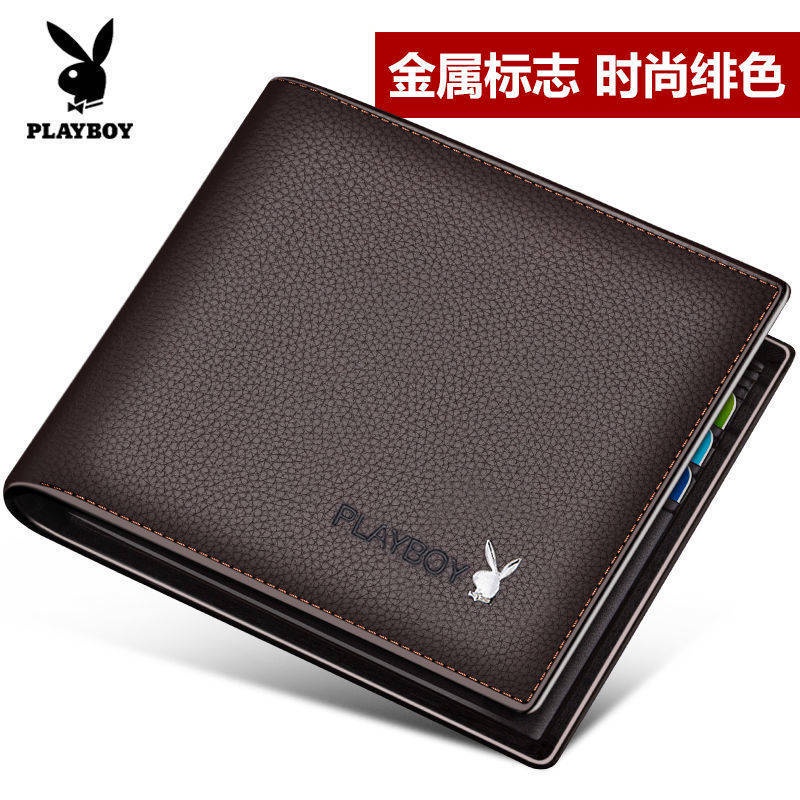 Ví Nam Cá Nhân Hóa. Ví Da Mềm Playboy Dáng Ngắn Thời Trang Trẻ Trung Cho Nam
