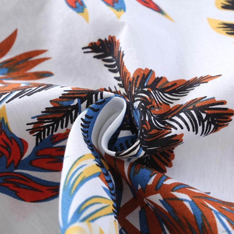 Bộ Áo Sơ Mi In Hình Lá Phong + Quần Short Cho Bé Trai (0-4 Tuổi)