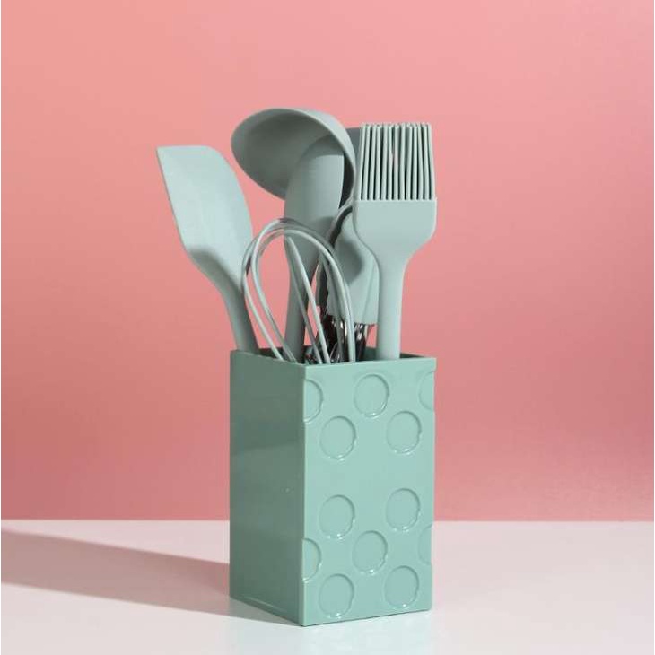 Bộ 8 món dụng cụ nhà bếp Silicon lúa mạch nấu ăn làm bánh tiện dụng an toàn