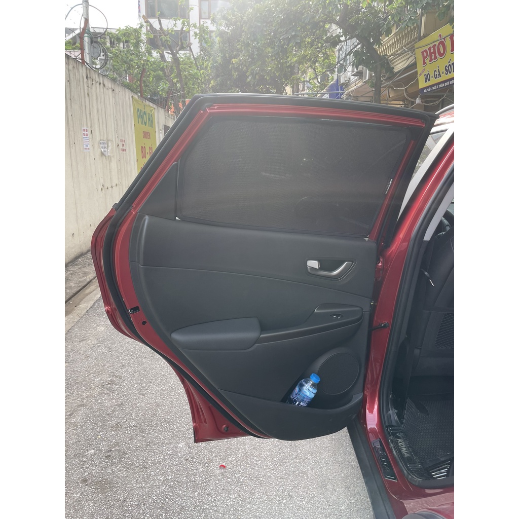 Rèm che nắng ô tô NAM CHÂM theo xe Hyundai Kona ⚡ HÀNG LOẠI 1 - LƯỚI DÀY ⚡ - Combo 4 tấm chắn nắng - VIỆT NAM SẢN XUẤT