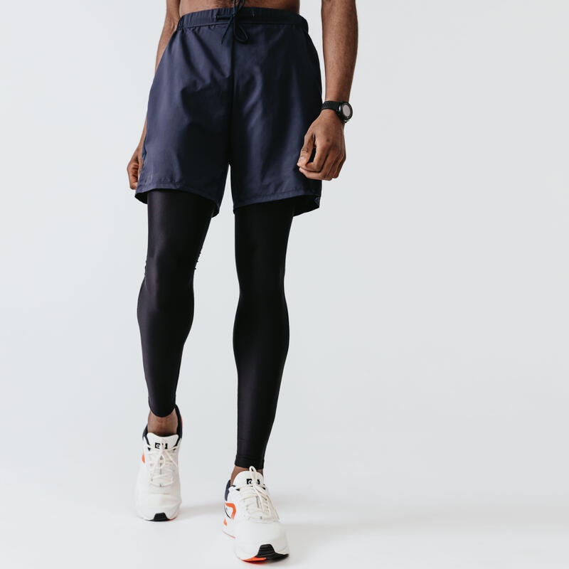 Quần short chạy bộ Decathlon Run Dry+ cho nam - Xám sẫm