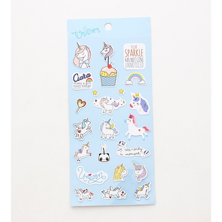 Sticker dán trang trí Unicorn